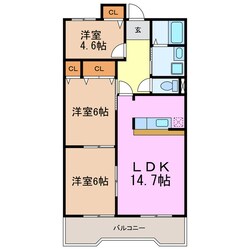 グランドヒルズ日進の物件間取画像